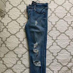 Express ankle ripped jeans 0 SHORT